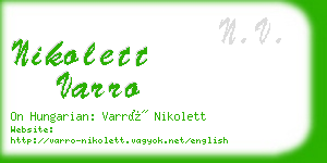 nikolett varro business card